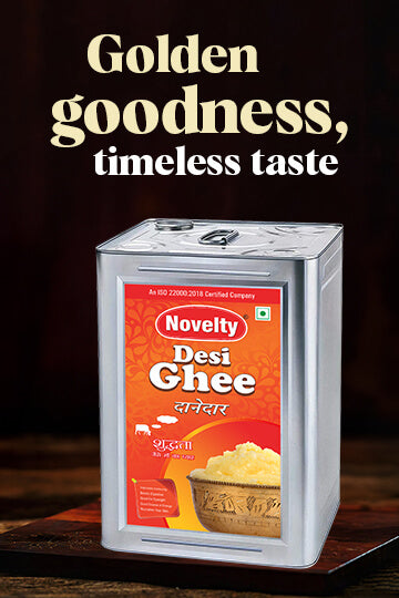 Novelty 15kg Desi Ghee Tin | Novelty Pure Desi Ghee 15kg Tin for Wholesale