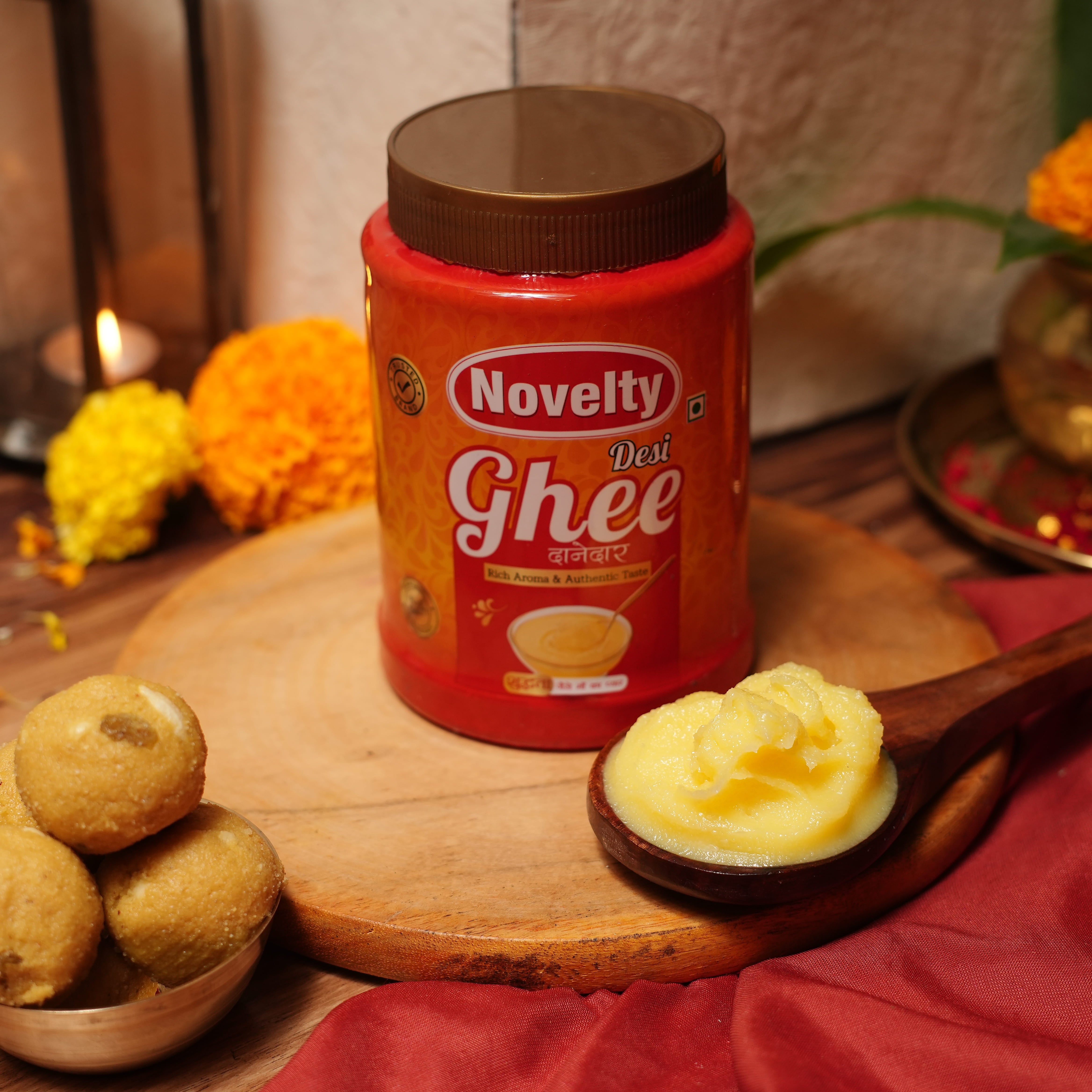 1L Pure Buffalo Ghee, Bilona Made, Hand-Churned Curd to Ghee, Creamy & Deep Flavor