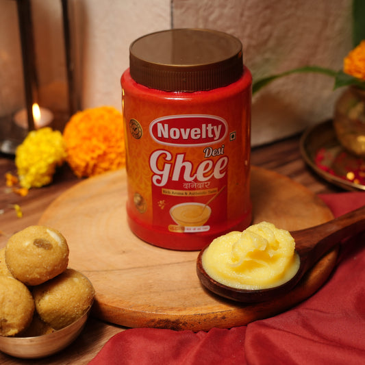 1L Pure Buffalo Ghee, Bilona Made, Hand-Churned Curd to Ghee, Creamy & Deep Flavor