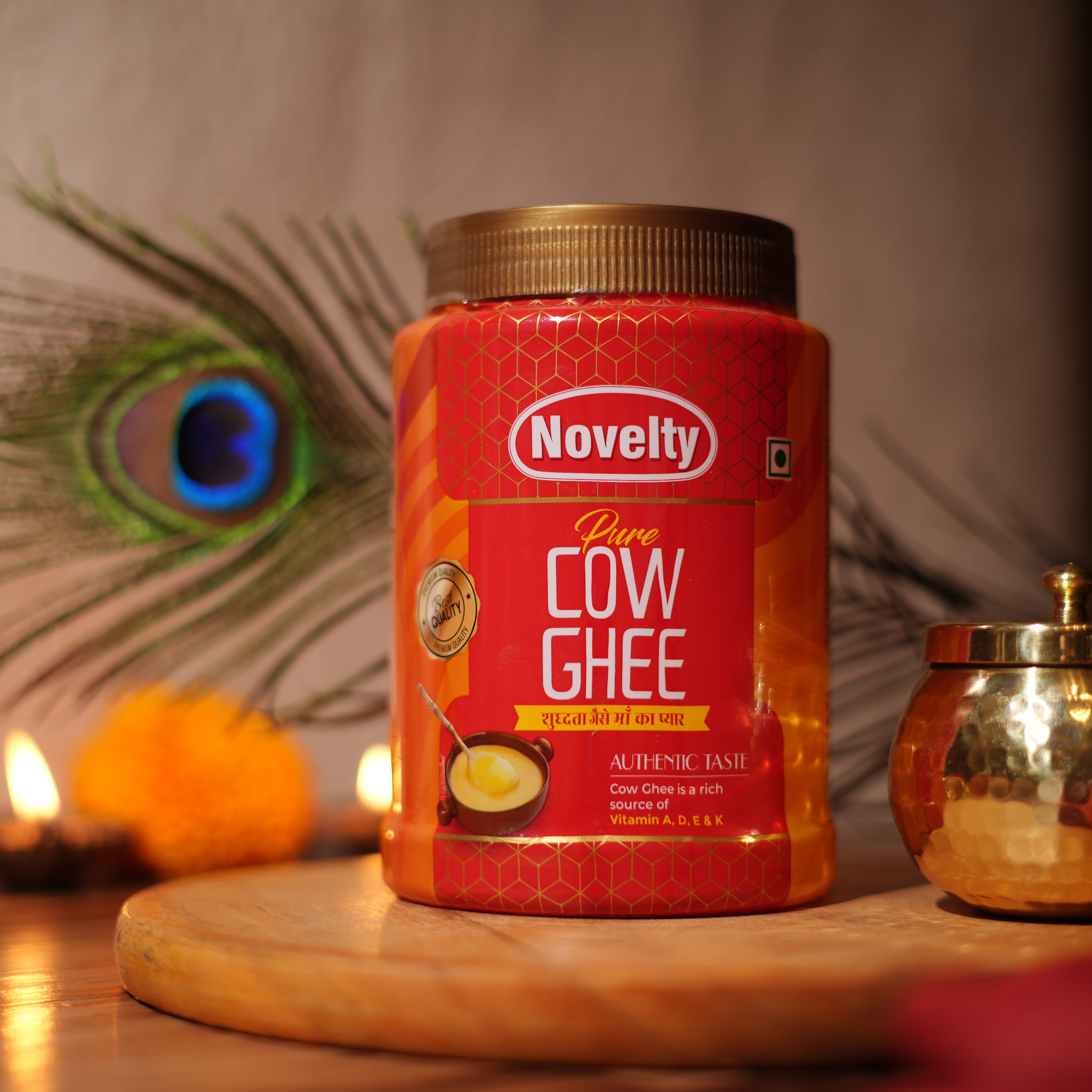 Bilona Cow Ghee 1L, Hand-Churned,  Curd to Ghee, From the Land of Lord Krishna