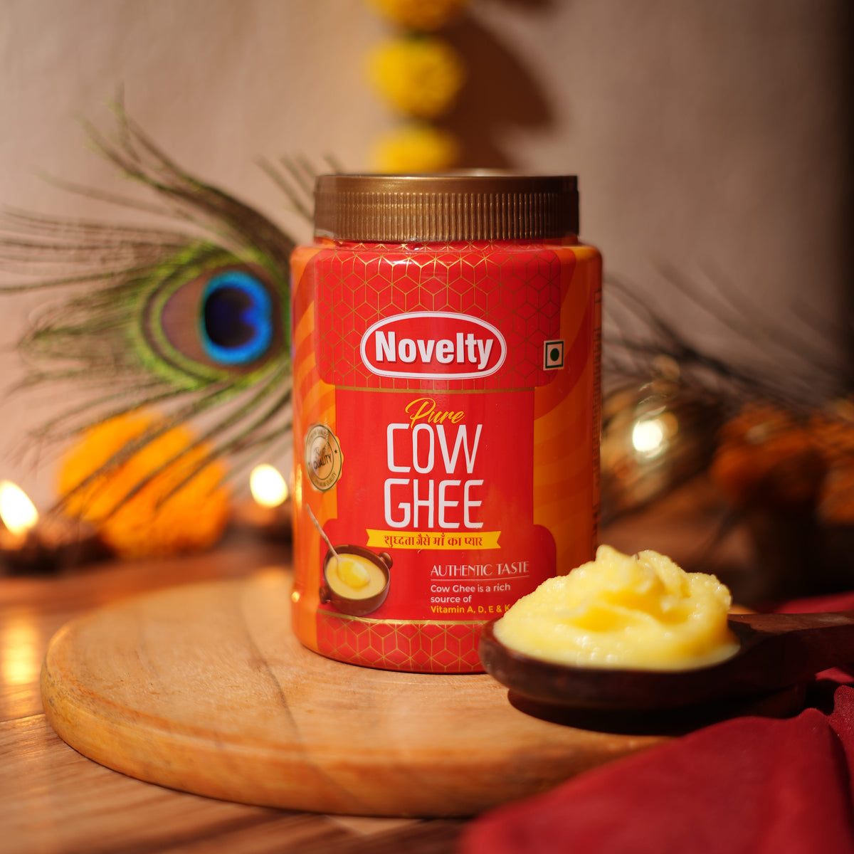 Bilona Cow Ghee 1L, Hand-Churned,  Curd to Ghee, From the Land of Lord Krishna