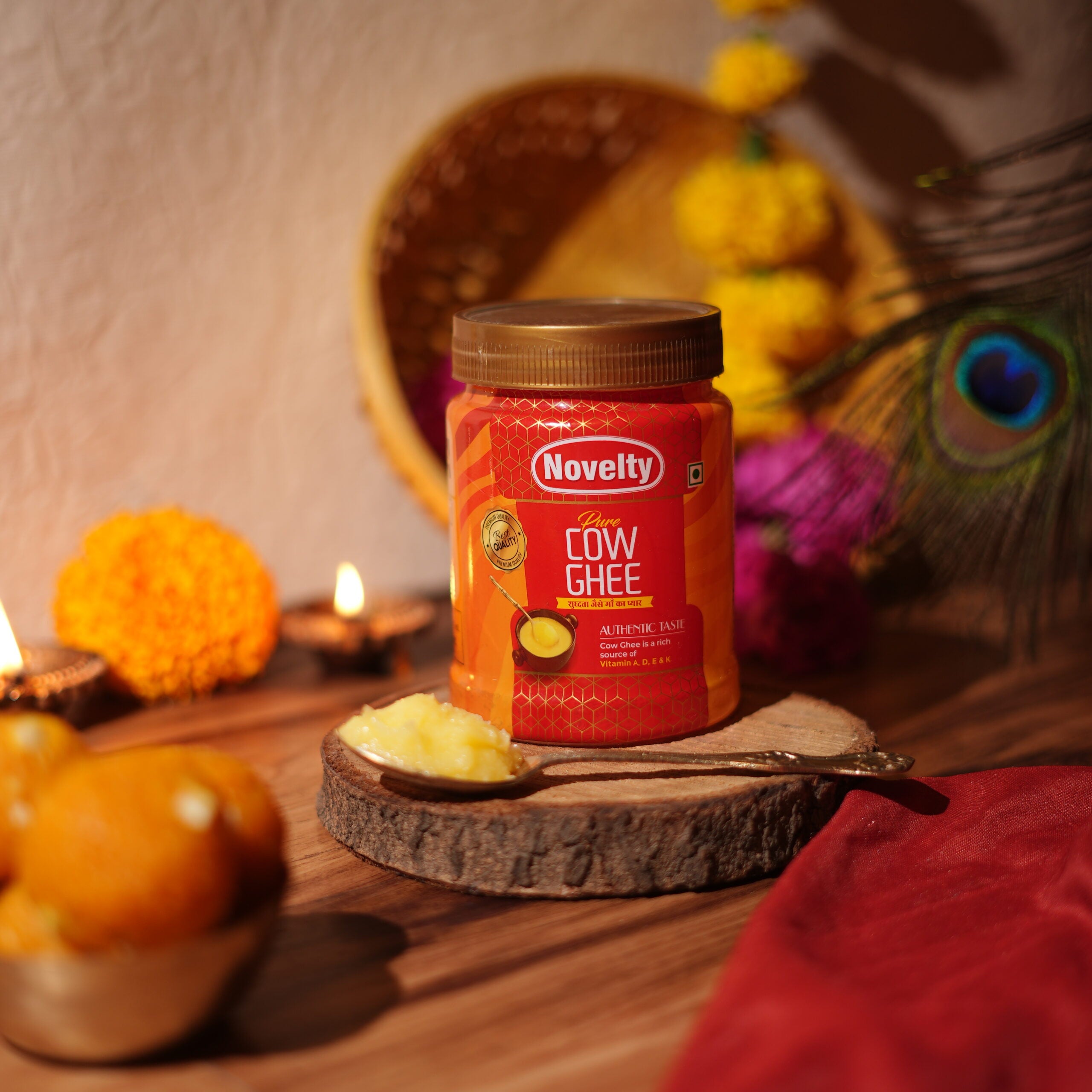 Bilona Cow Ghee 500ml , Hand-Churned, Curd to Ghee, From the Land of Lord Krishna