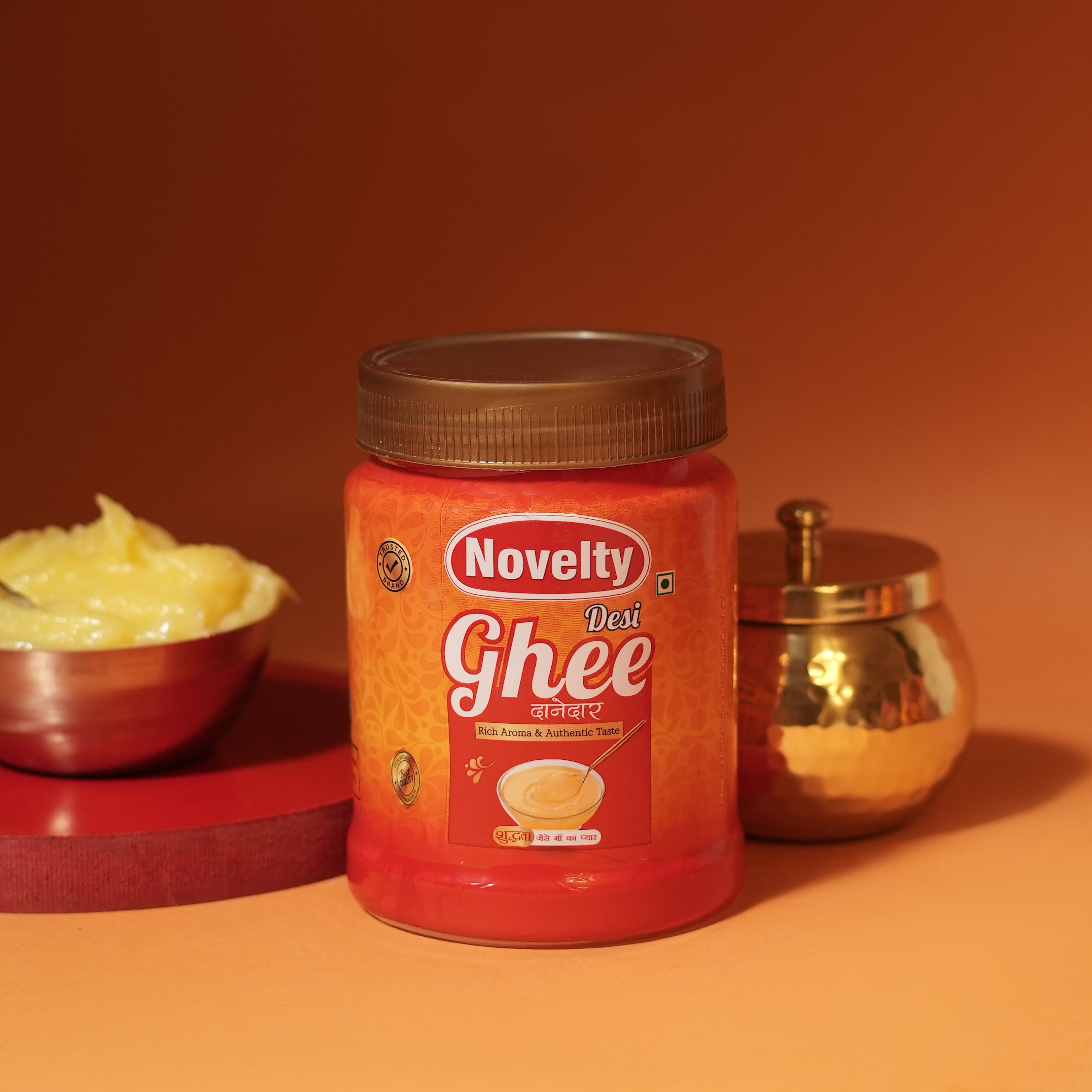 500ml Pure Buffalo Ghee, Bilona Made, Hand-Churned Curd to Ghee, Creamy & Deep Flavor