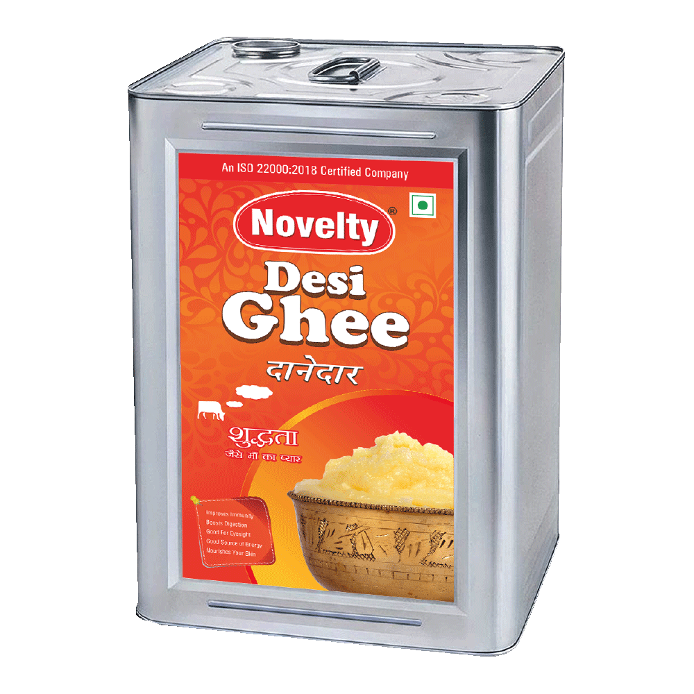 Novelty 15kg Desi Ghee Tin | Novelty Pure Desi Ghee 15kg Tin for Wholesale