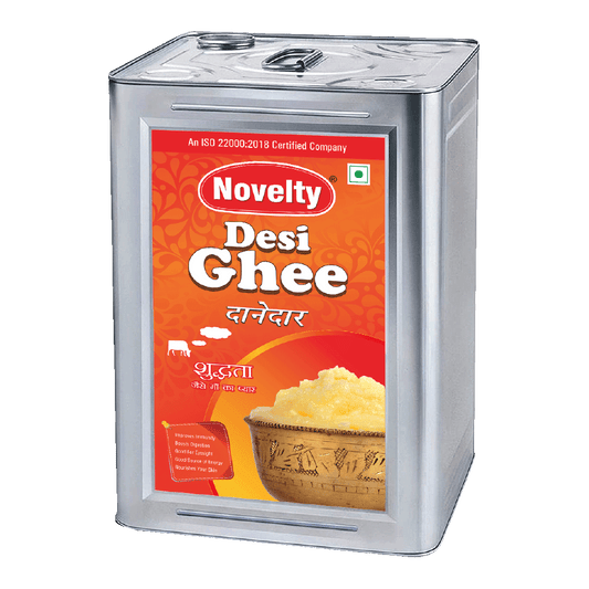 Novelty 15kg Desi Ghee Tin | Novelty Pure Desi Ghee 15kg Tin for Wholesale