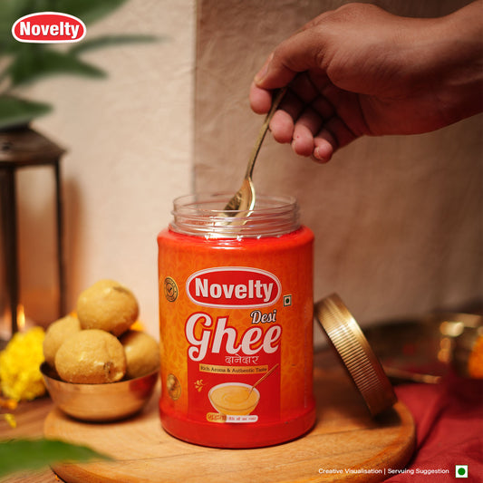 1L Pure Buffalo Ghee, Bilona Made, Hand-Churned Curd to Ghee, Creamy & Deep Flavor